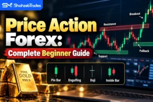 Price Action Forex chart showing candlesticks, market structure, support and resistance