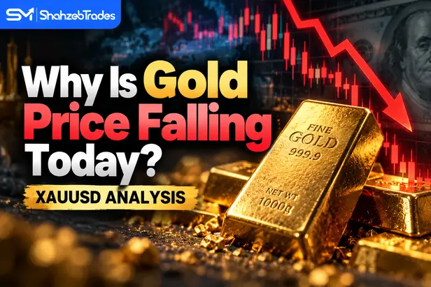Why Is Gold Price Falling Today? XAUUSD gold chart showing a sharp intraday decline