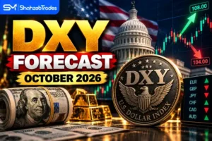 DXY Forecast October 2026 showing dollar strength, key levels and forex analysis