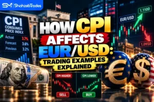 EUR/USD CPI trading examples showing US and euro area inflation scenarios